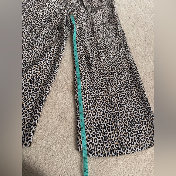 J Crew Wide Leg Cropped Leopard Print Pants - Picture 6 of 9